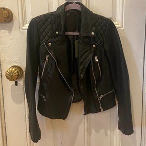 AllSaints Cargo Leather Biker Jacket